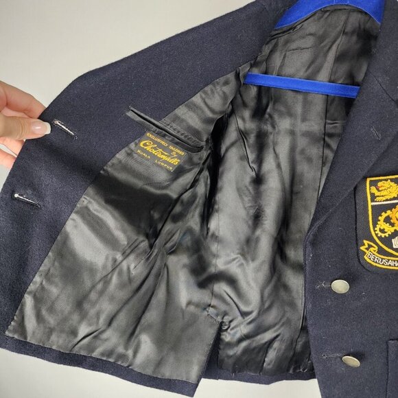 Vintage Chotirmall's Boys Navy Wool Blazer Size Boys 8-10 - Picture 9 of 14